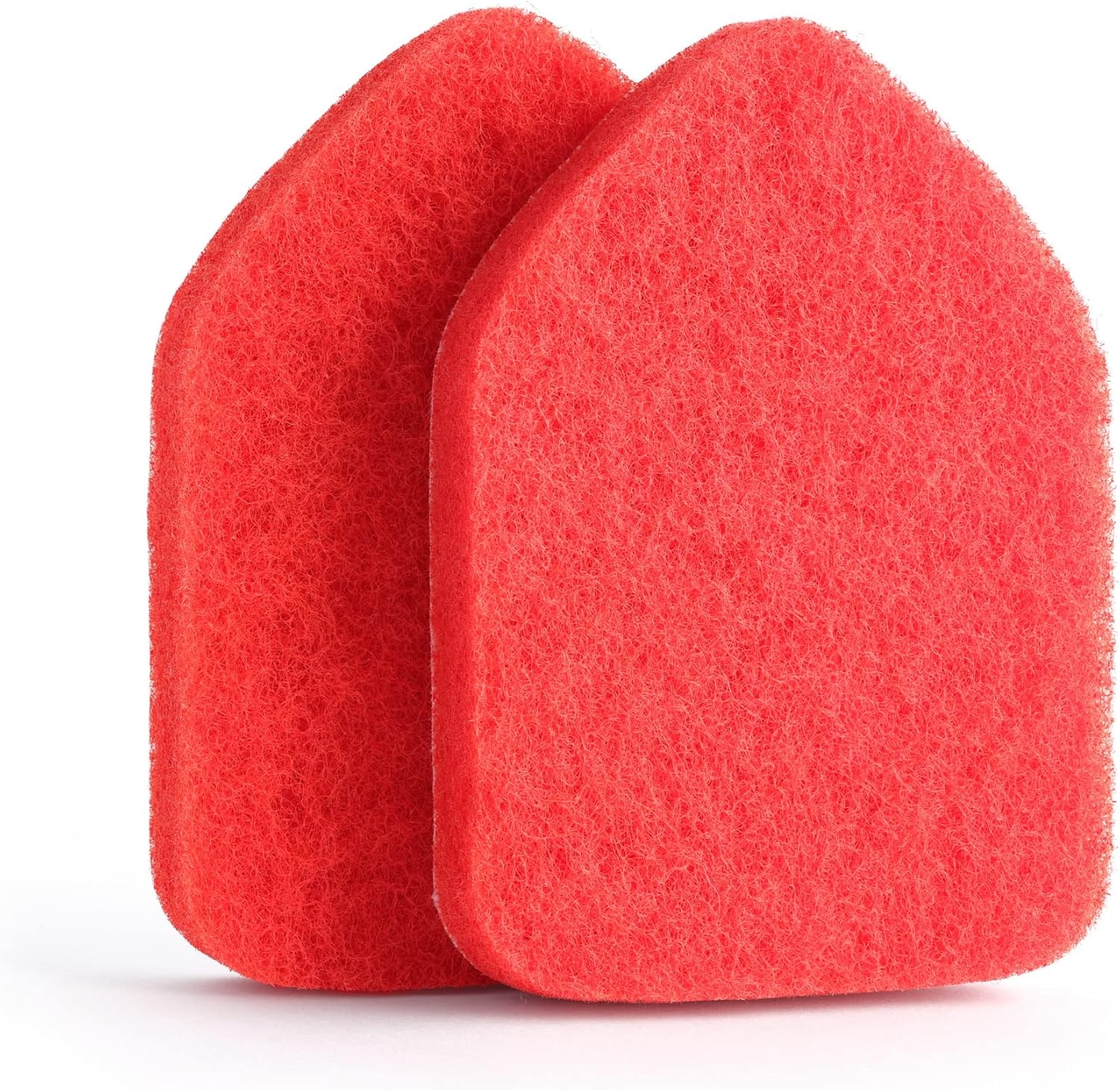 Replacement Scrubber Sponge Head Scrubber Refill for Extendable Tub Tile Shower Scrubber for Cleaning Non-Scratch (2X Scrubber Sponge Red)